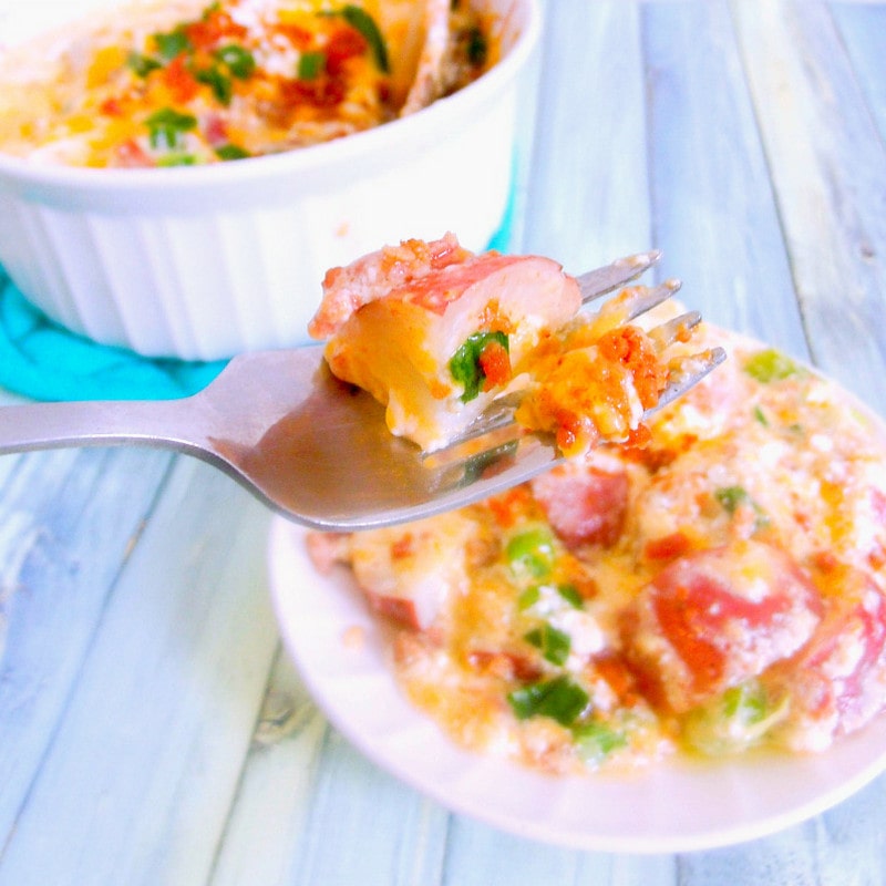 Warm Loaded Baked Potato Salad shot