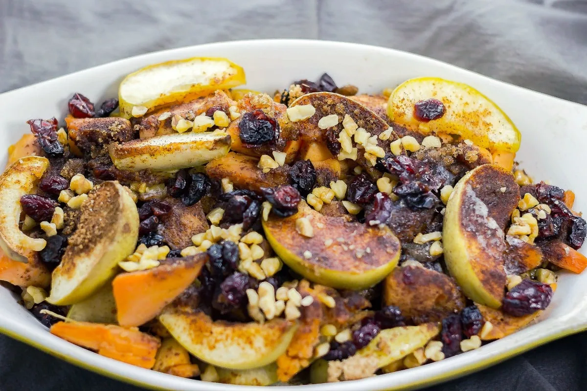 Cranberry Apple Yam Bake overhead