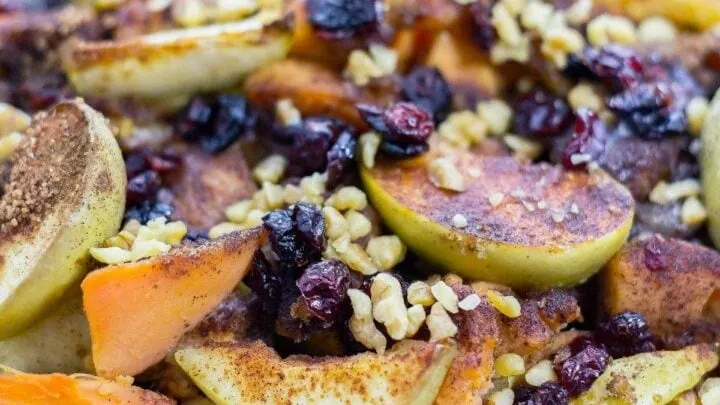 Cranberry Apple Yam Bake {Marshmallow Free Yams} CranberryAppleYamBake