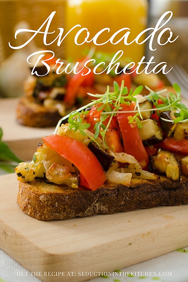 Avocado bruschetta long pin