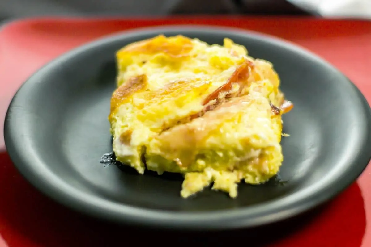 Bacon and Egg Casserole on a plate