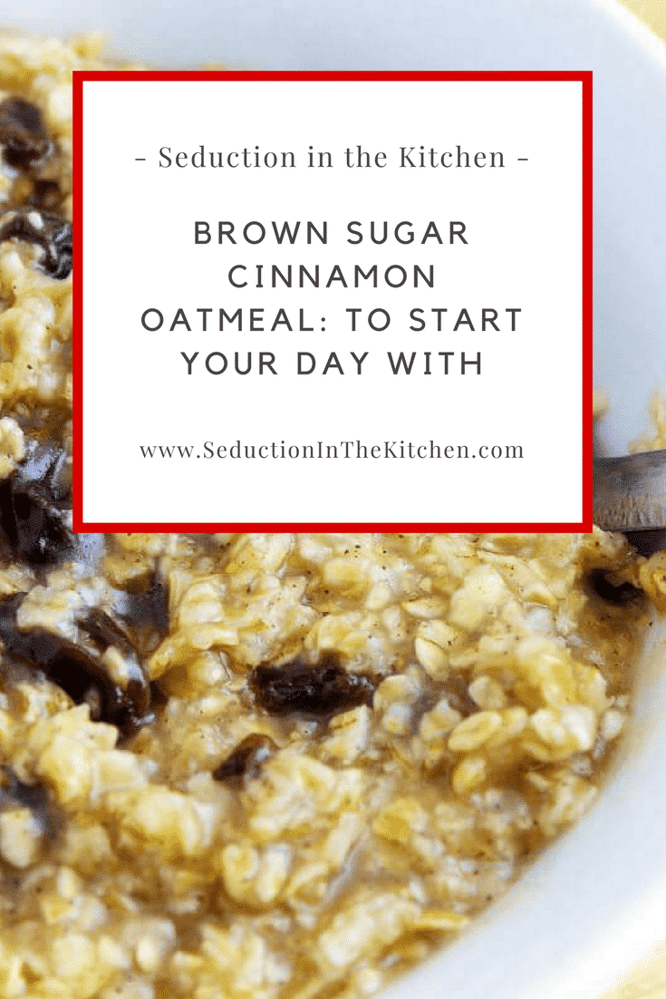 Brown Sugar Cinnamon Oatmeal long pin