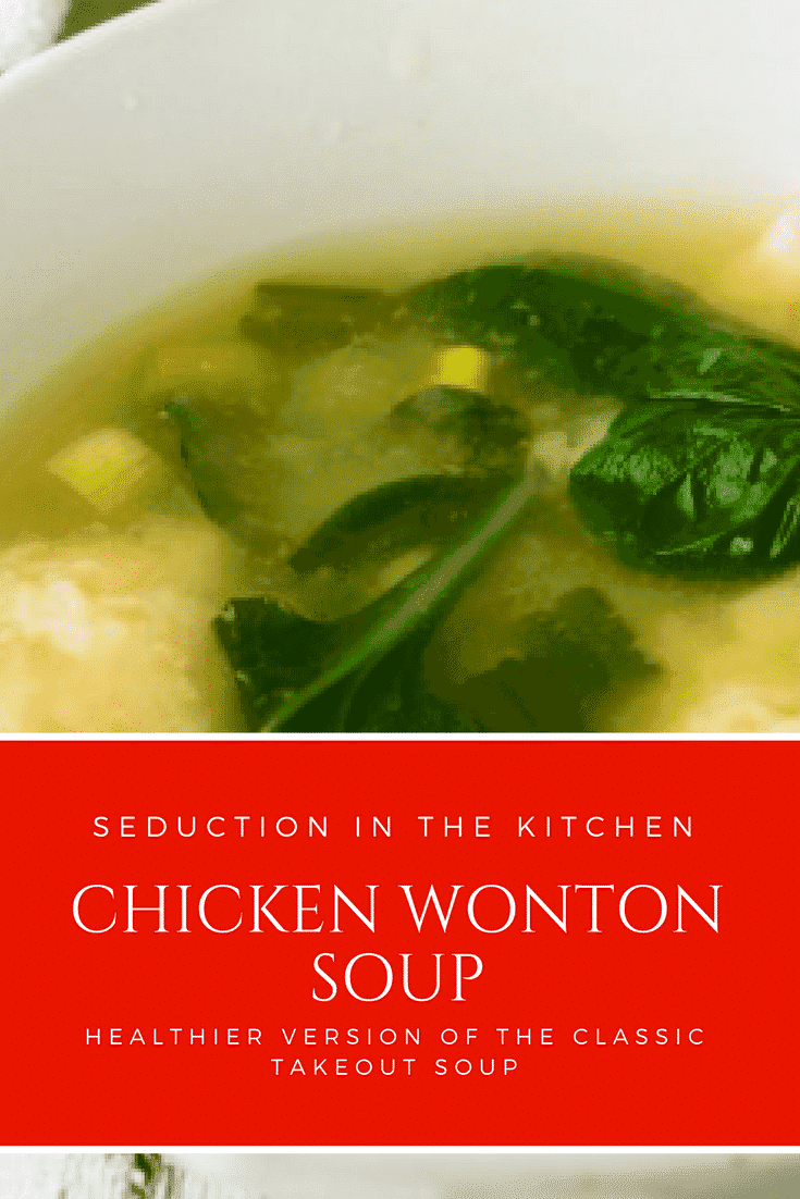 Chicken Wonton Soup is an Asian soup made with chicken filled dumplings. It is simply a amazingly delicious soup.