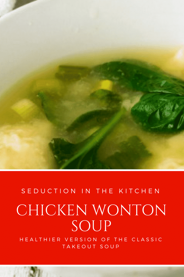 Chicken Wonton Soup is an Asian soup made with chicken filled dumplings. It is simply a amazingly delicious soup.