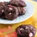 Dark Chocolate Peppermint Crunch Cookies {Easy Cookies}