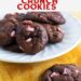 Dark Chocolate Peppermint Crunch Cookies {Easy Cookies}