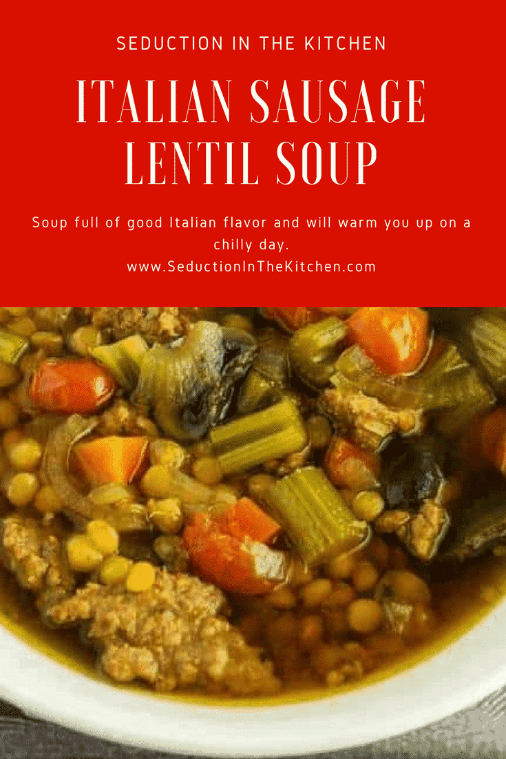 Italian Sausage Lentil Soup is a similar soup that was in the Buca di Beppo Cookbook. This soup full of good Italian flavor and will warm you up on a chilly day.