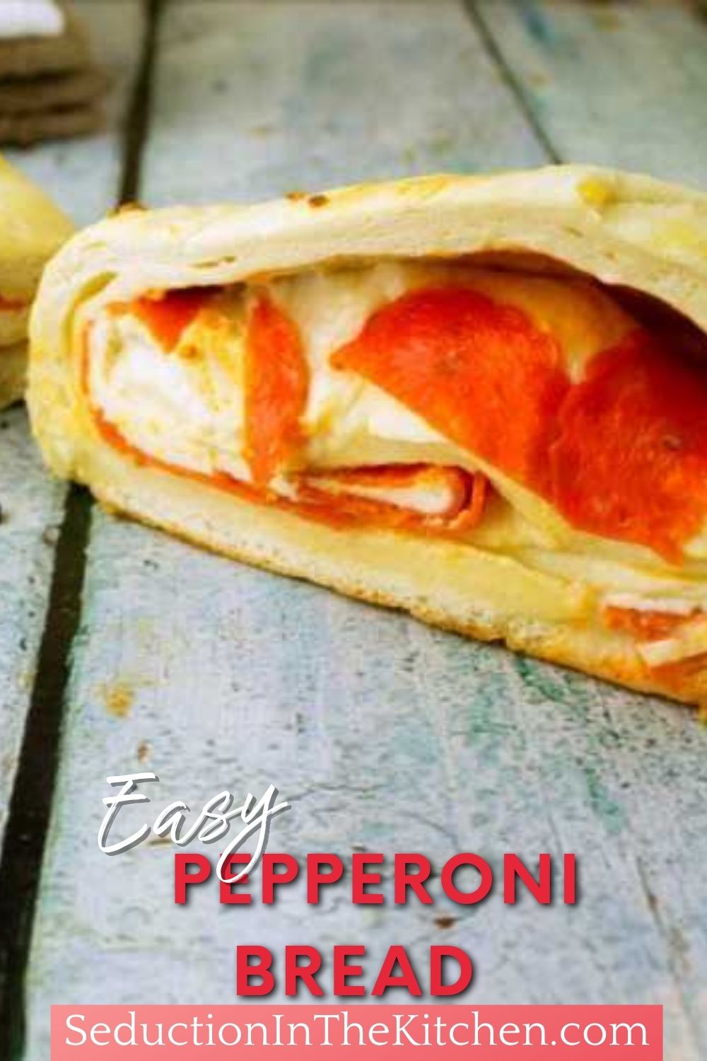 Pepperoni bread made with frozen bread dough 