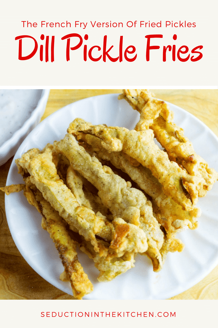 Dill Pickle Fries is simply a dill pickle that been cut into thin strips, battered, and deep-fried. Inspired by a side dish at a restaurant in Cleveland Ohio, and now you can make them at home.