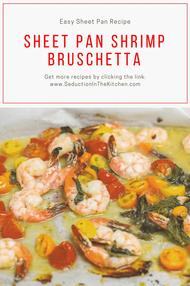 Sheet Pan Shrimp Bruschetta