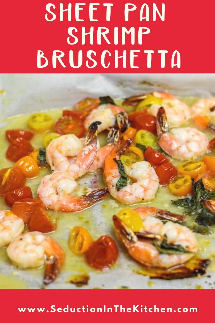 Sheet Pan Shrimp Bruschetta title
