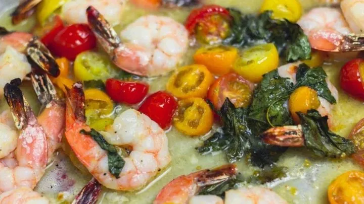Sheet Pan Shrimp Bruschetta {Easy Sheet Pan Recipe} SheetPanShrimpBruschetta