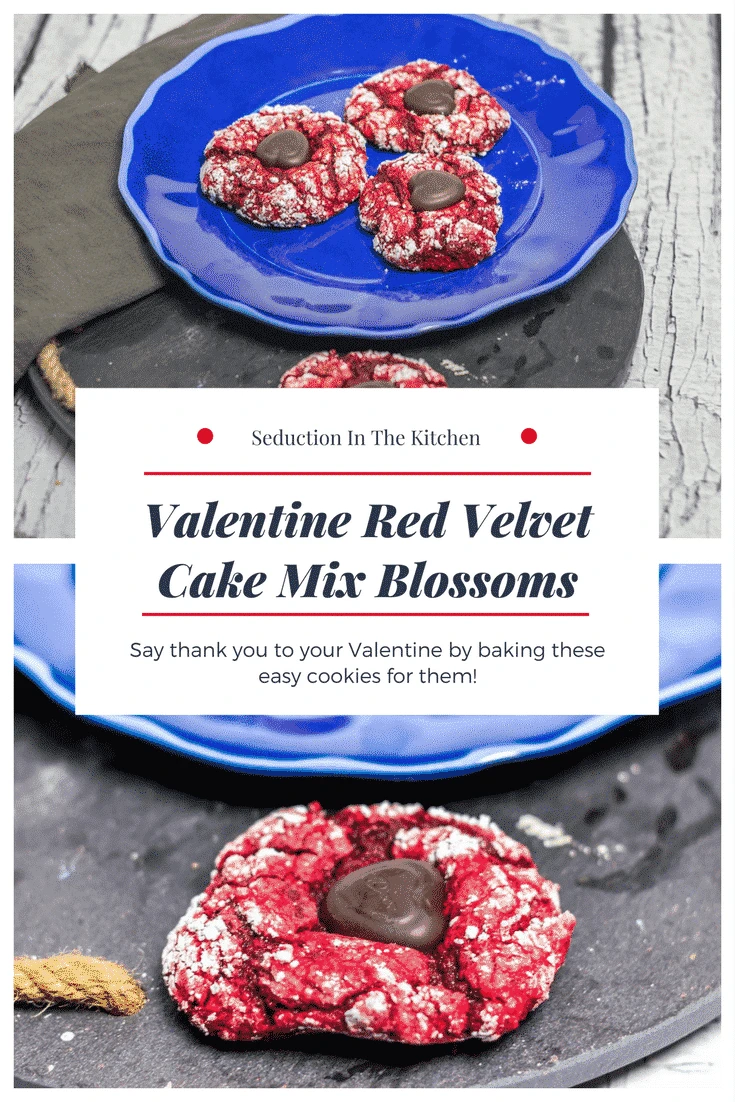 Valentine Red Velvet Cake Mix Blossoms long pin