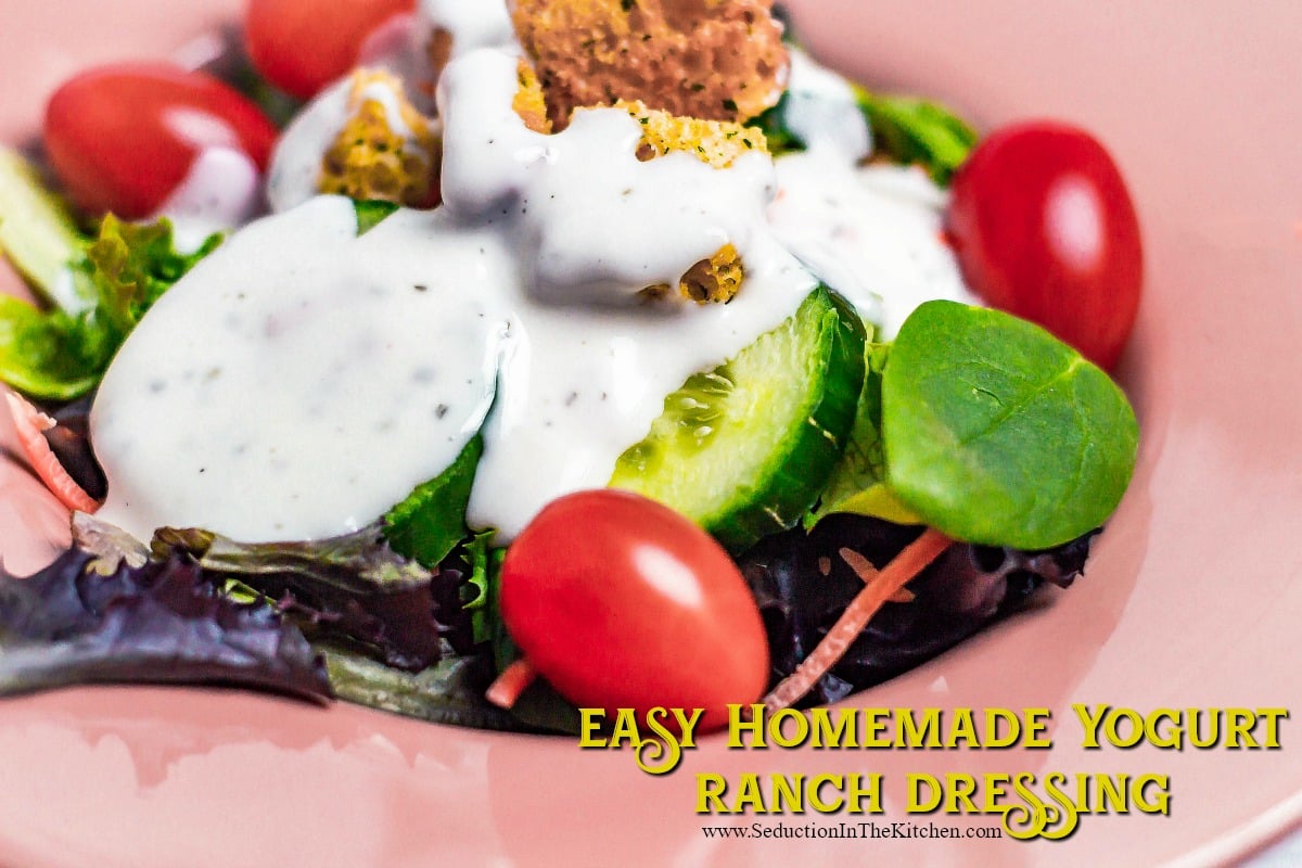 easy Homemade Yogurt ranch dressing title