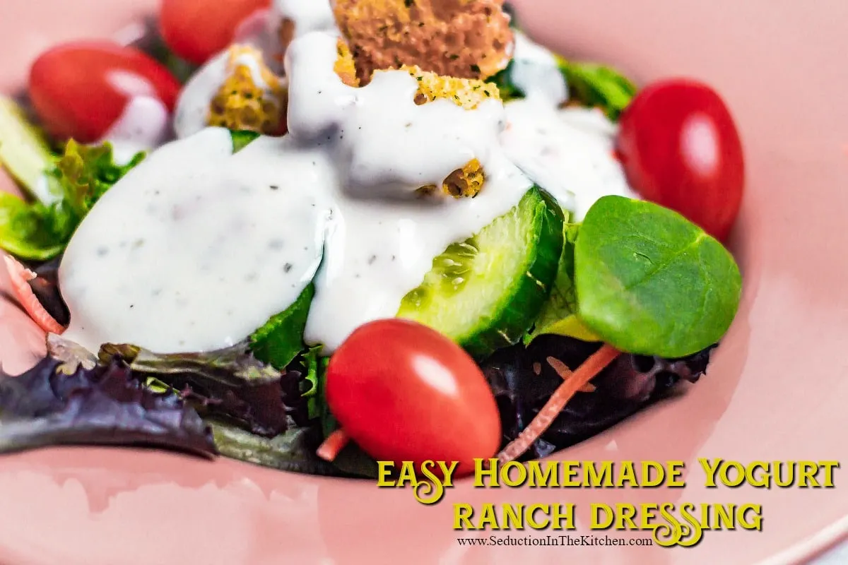 easy Homemade Yogurt ranch dressing title