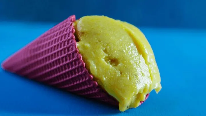 Green Tea Sorbet {No Churn Recipe} GreenTeasorbetcompressor