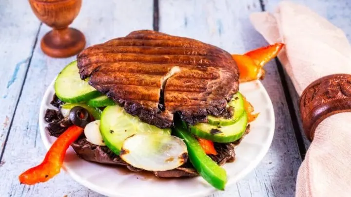 No Carb Vegan Portabello Panini {Perfect For Low-Carbohydrate Diet} No Carb Vegan Portabello Panini