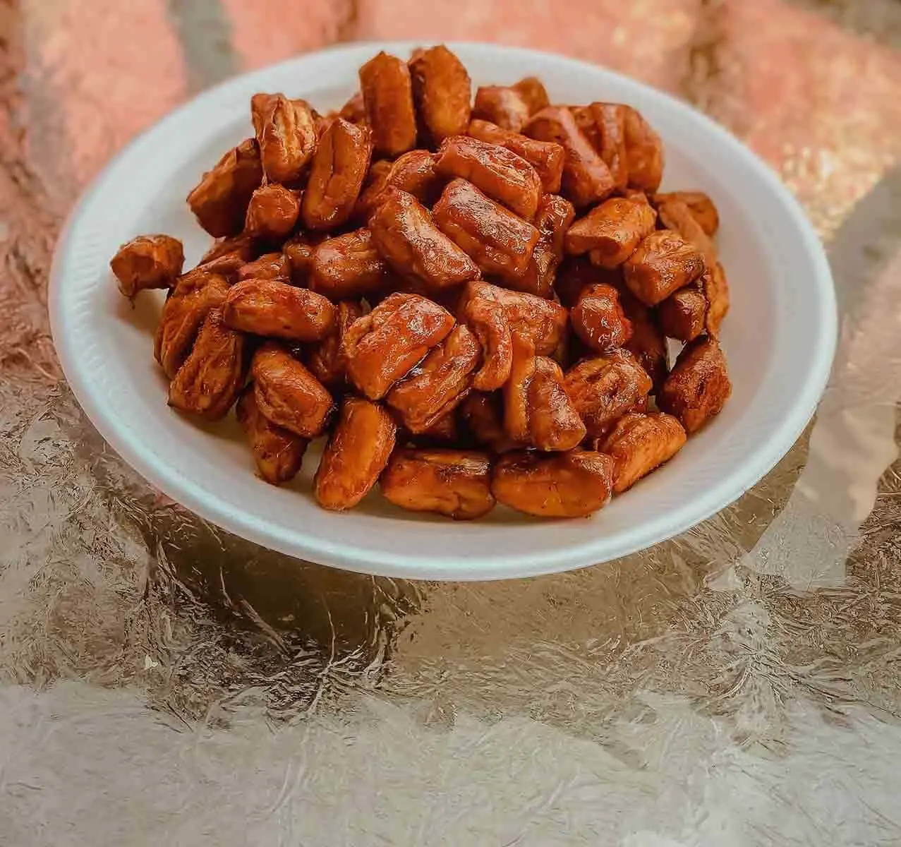 BBQ Pretzels On White Plate 2