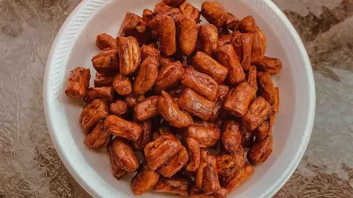 BBQ Pretzels On White Plate