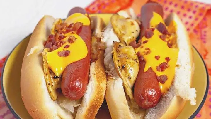 Pierogi Hot Dog {Over The Top Ballpark Hot Dog} PierogiHotDogSeductionInTheKitchen