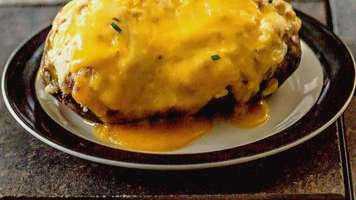 French Onion Grilled Baked Potatoes FrenchOnionGrilledBakedPotatoes