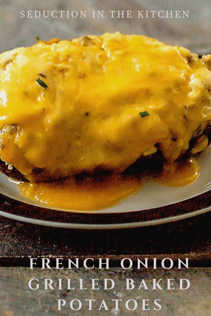 French Onion Grilled Baked Potatoes