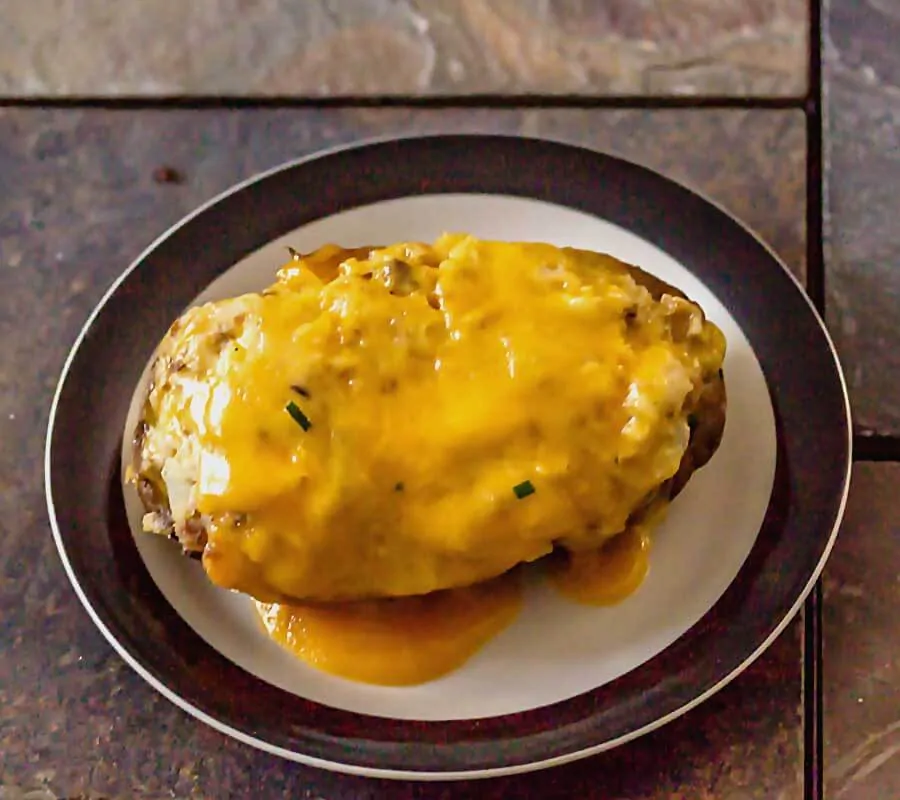 French Onion Grilled Baked Potatoes