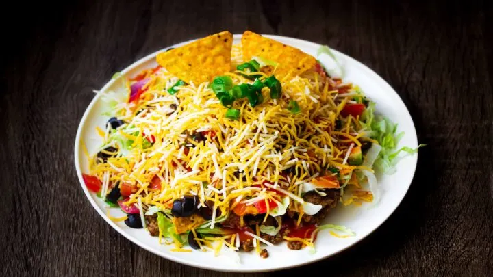 Catalina Layered Taco Salad {Simple Dorito Taco Salad} Catalina Layered Taco Salad scaled