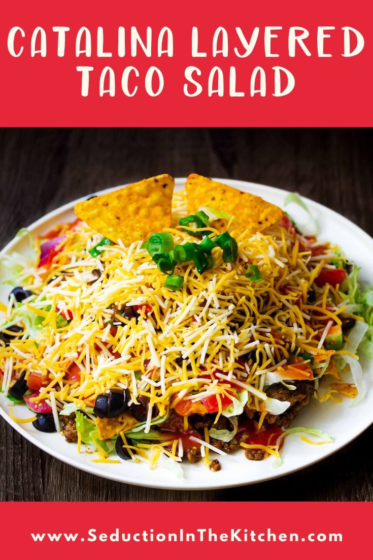 Catalina Layered Taco Salad {Simple Dorito Taco Salad}