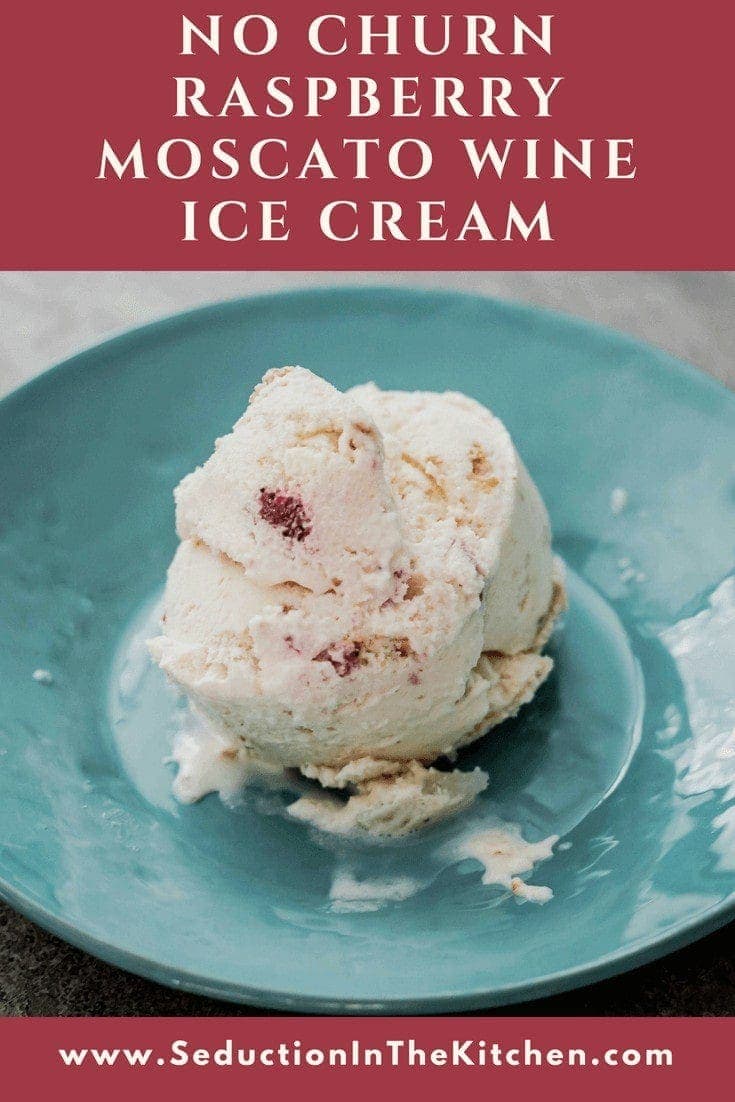 No Churn Raspberry Moscato Wine Ice Cream 2