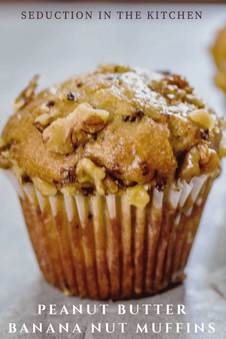 Peanut Butter Banana Nut Muffins title