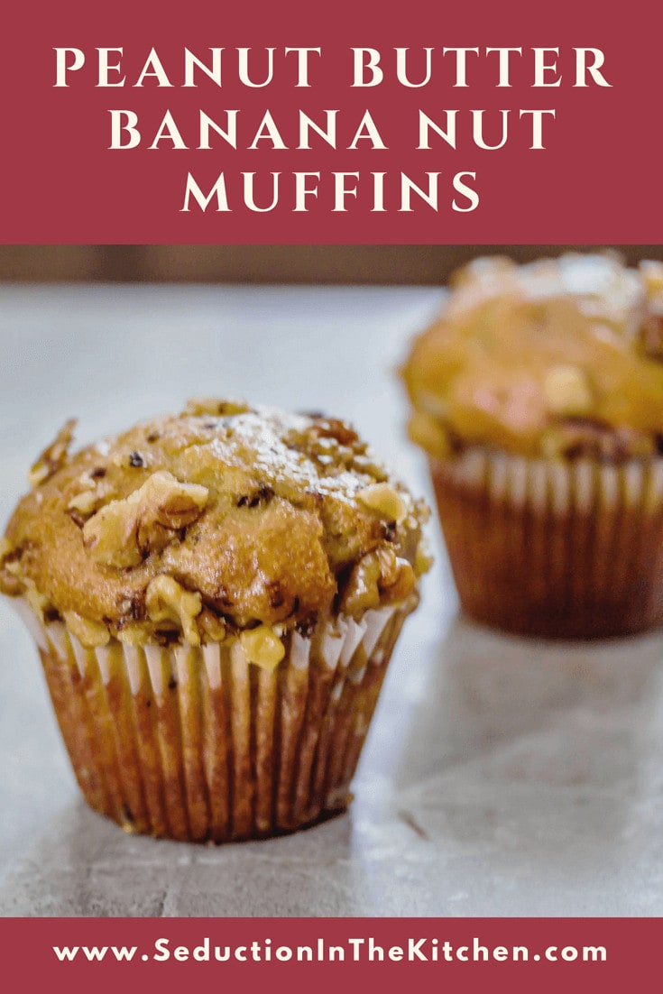 Peanut Butter Banana Nut Muffins