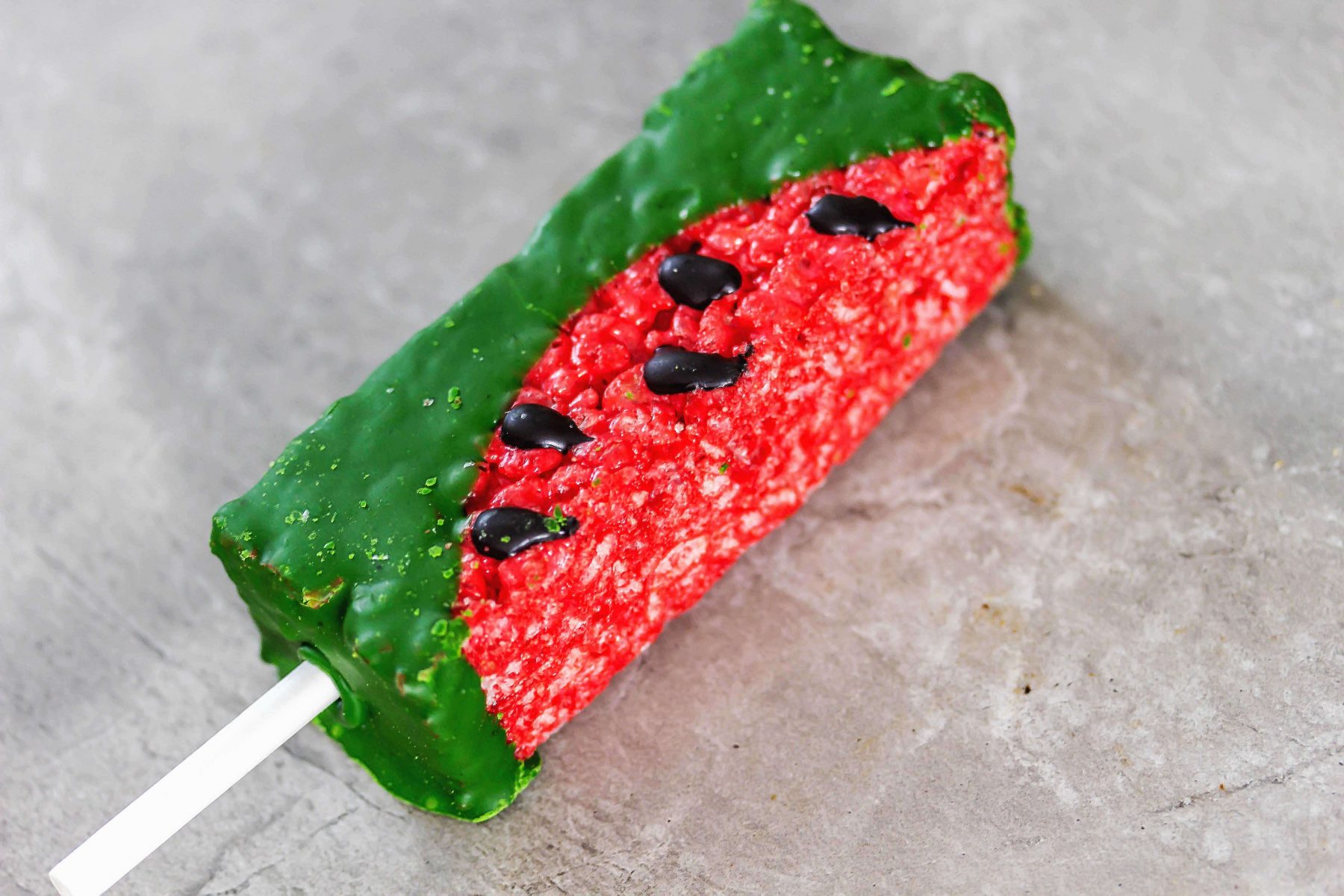 Watermelon Rice Krispy Pops