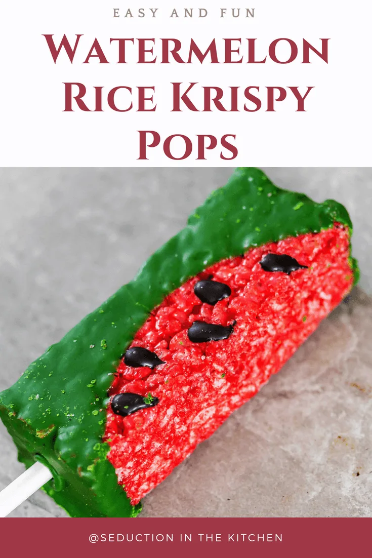 Watermelon rice krispy