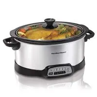 Hamilton Beach (33473) Slow Cooker, Programmable, 7 Quart, Silver