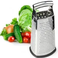 Box Grater, 4-Sided Stainless Steel Large 10-inch Grater for Parmesan Cheese, Ginger, Vegetables