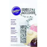 Edible Glitter .04oz-Silver Stars