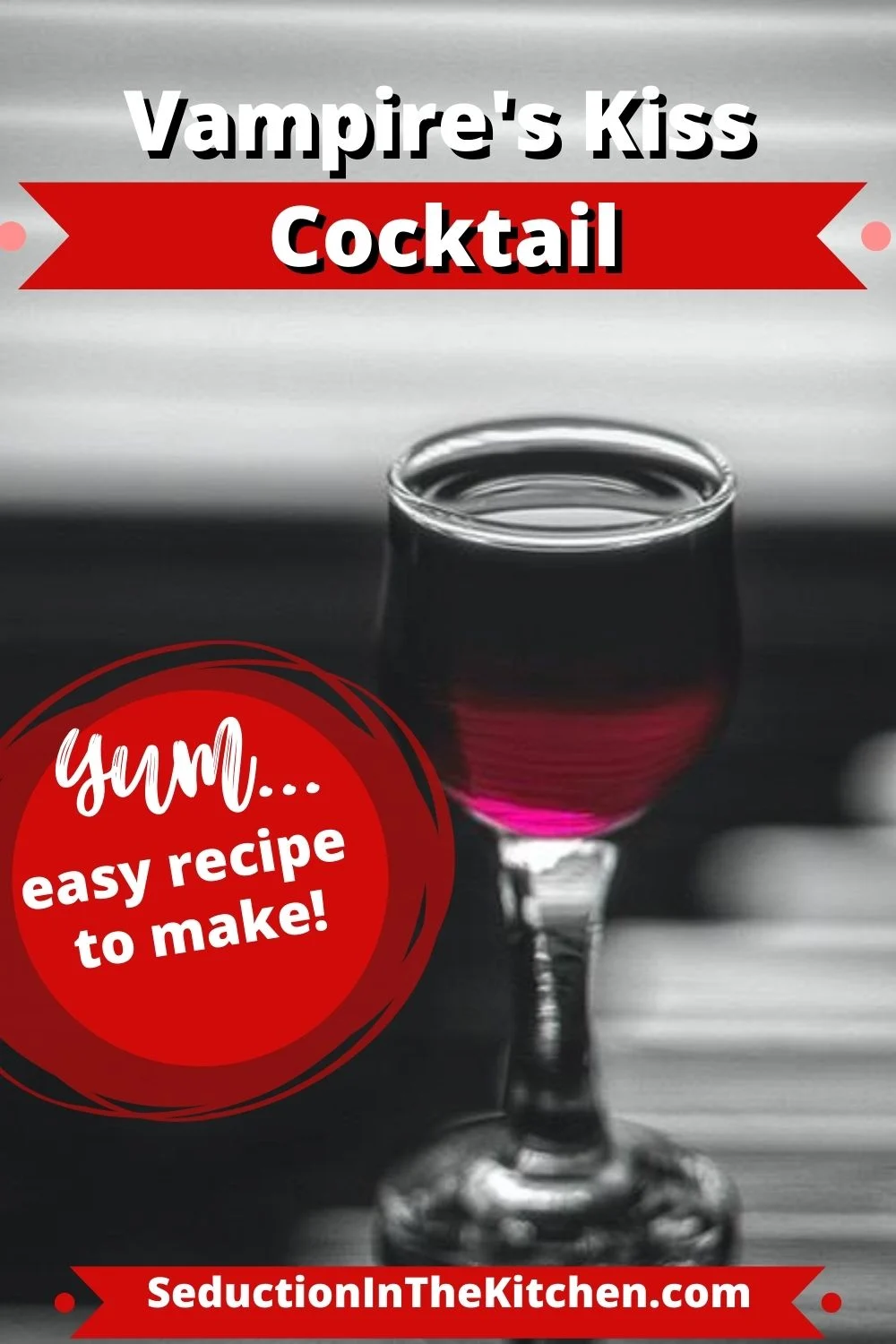 Vampire's Kiss Cocktail {Easy Red Wine Cocktail}