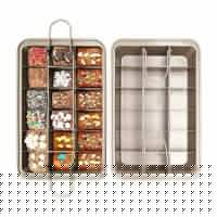 Brownie Pan with Dividers,18 Pre-slice Non Stick Coated Brownie Baking Tray,BPA Free Carbon Steel Bakeware,Microwave & Oven Safe