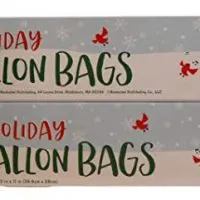 Christmas Holiday Freezer Bags - Gallon and Quart Sizes - 20 Bags per Box (2 Gallon)