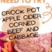 Crock Pot Apple Cider Corned Beef and Cabbage {Simple Corned Beef Brisket}