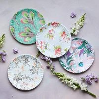 Paris Flea Market Fabrics 9" Melamine Plates - Set of Four