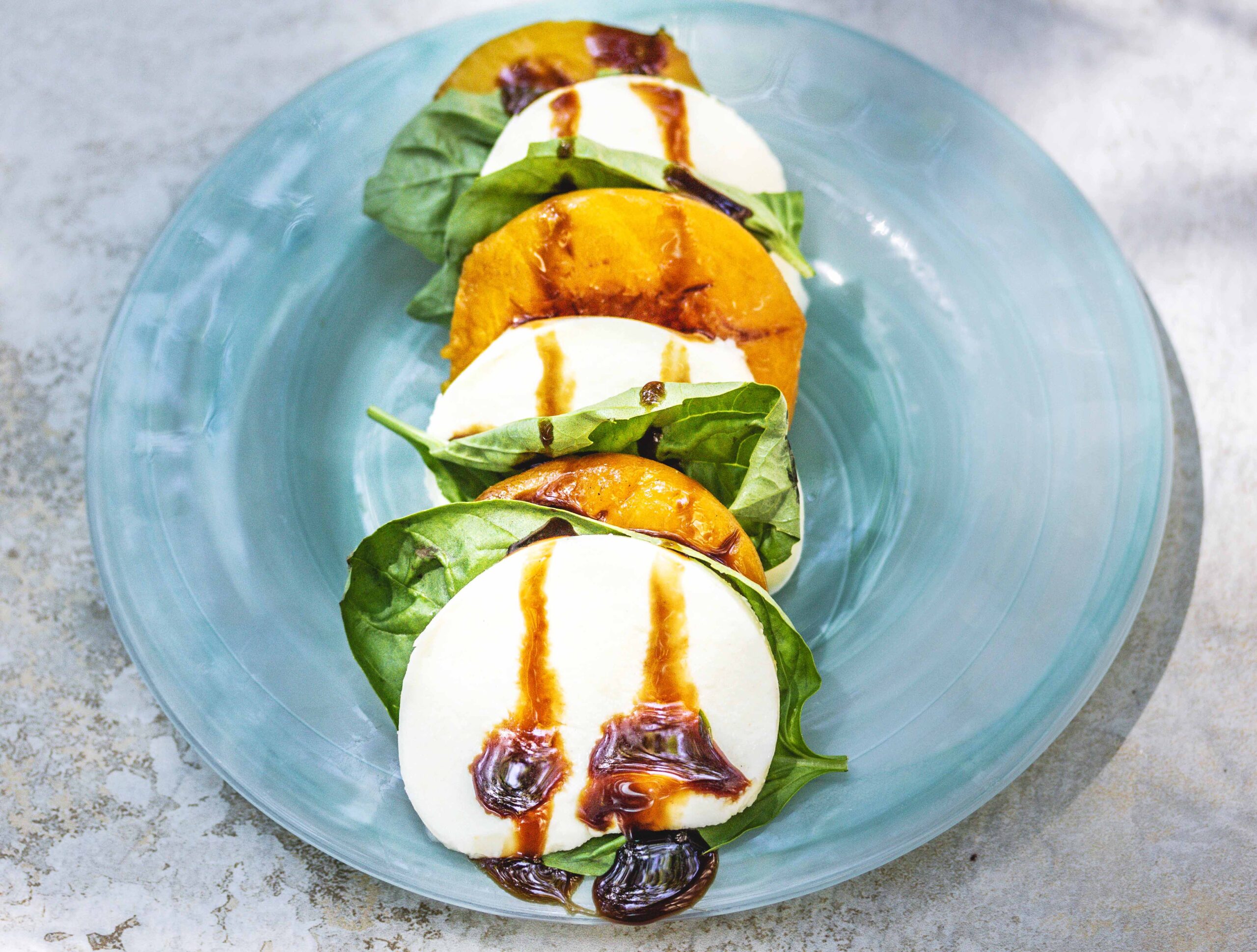 Grilled Peach Caprese Salad