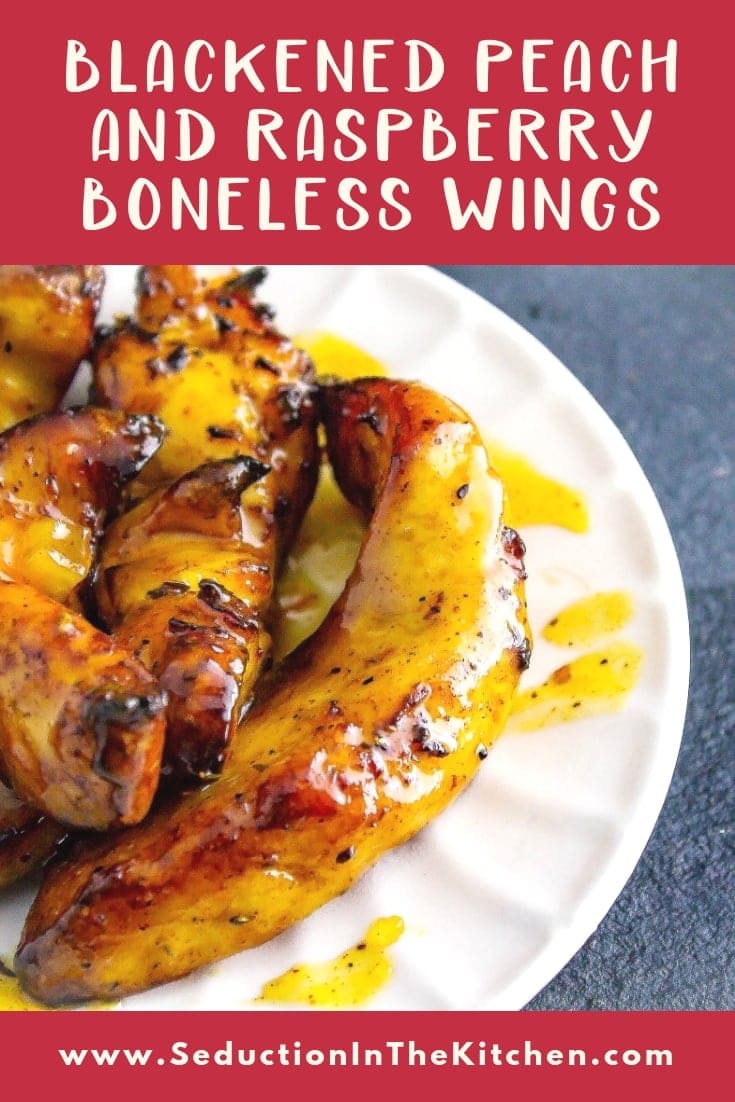 Blackened Peach and Raspberry Boneless Wings title