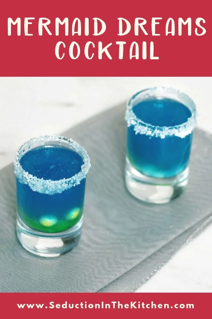Mermaid Dreams Cocktail {The Summer Cocktail Shot} Mermaid Dreams Cocktail title