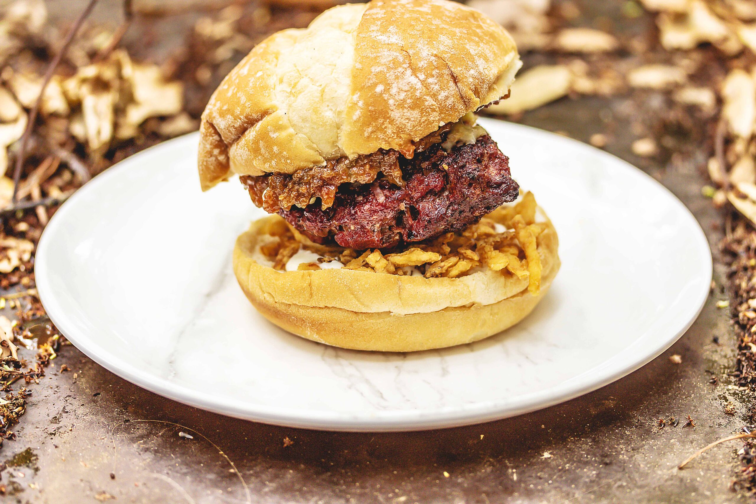 Ranch Bourbon Smoked Burger