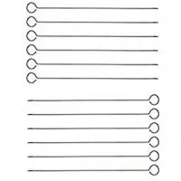 Great Credentials 12-Inch Long Stainless Steel Skewers, Barbecue Skewers, BBQ Skewers, Shish Kebab Kabob Skewers, Ring-Tip Handle, 1-Dozen (12)