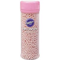 Wilton Pink Sugar Pearls, 5 oz.