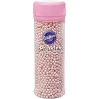 Wilton Pink Sugar Pearls, 5 oz.