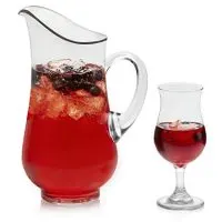 Libbey Modern Bar Sangria Entertaining Set with 6 Stemmed Glasses and Pitcher